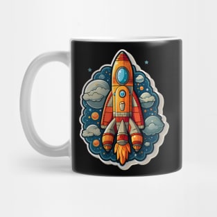 AI Generated Rocketship Mug